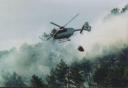 Un mezzo del Servizio Antincendi Boschivi dell’Unione Comuni Garfagnana in azione